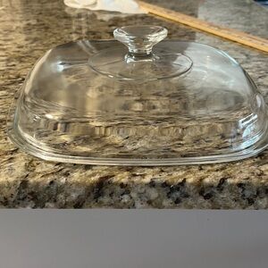 Pyrex Clear Glass 10.25” Square Domed Lid A 120
